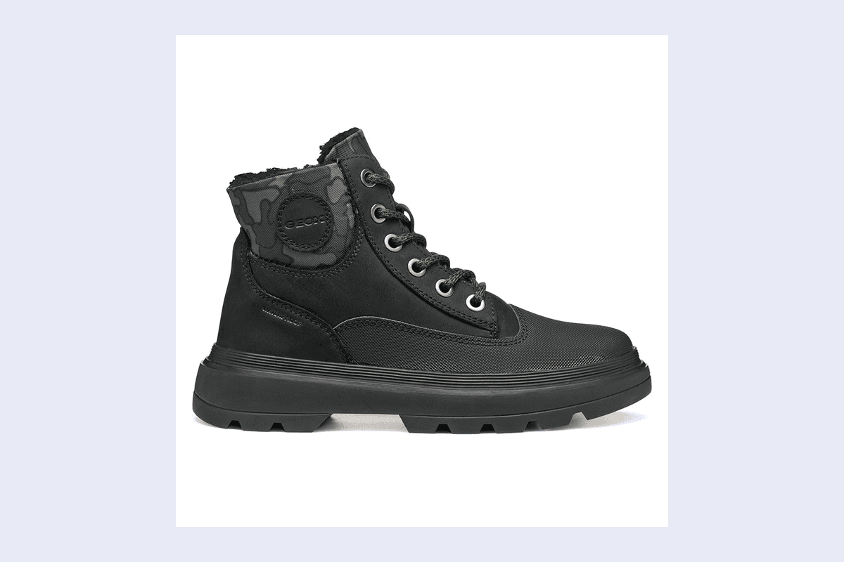 Geox J Kiddartah Boy WPF bottines cheville garçon coloris noir militaire imperméable waterproof semelle respirante 34,47 euros Amazon