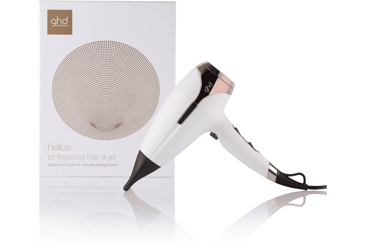 ghd Helios sèche-cheveux professionnel 2200W technologie ionique noir embout aéroprécis cordon long usage salon