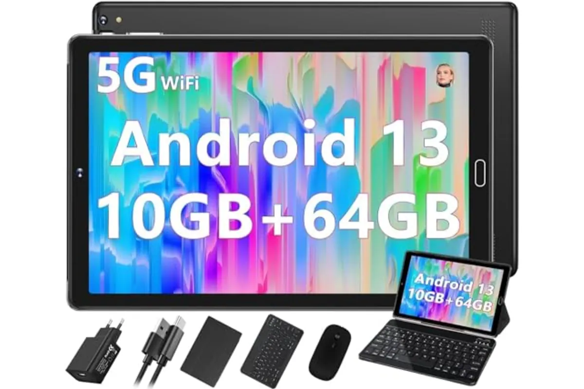 GOODTEL G2 tablette 10 pouces Android 13 clavier souris etui noir 64Go RAM 10Go