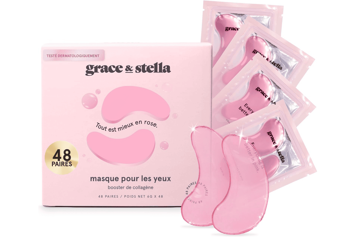 Grace & Stella patch yeux anti cernes 48 paires 26,55€ Amazon bon plan -56%