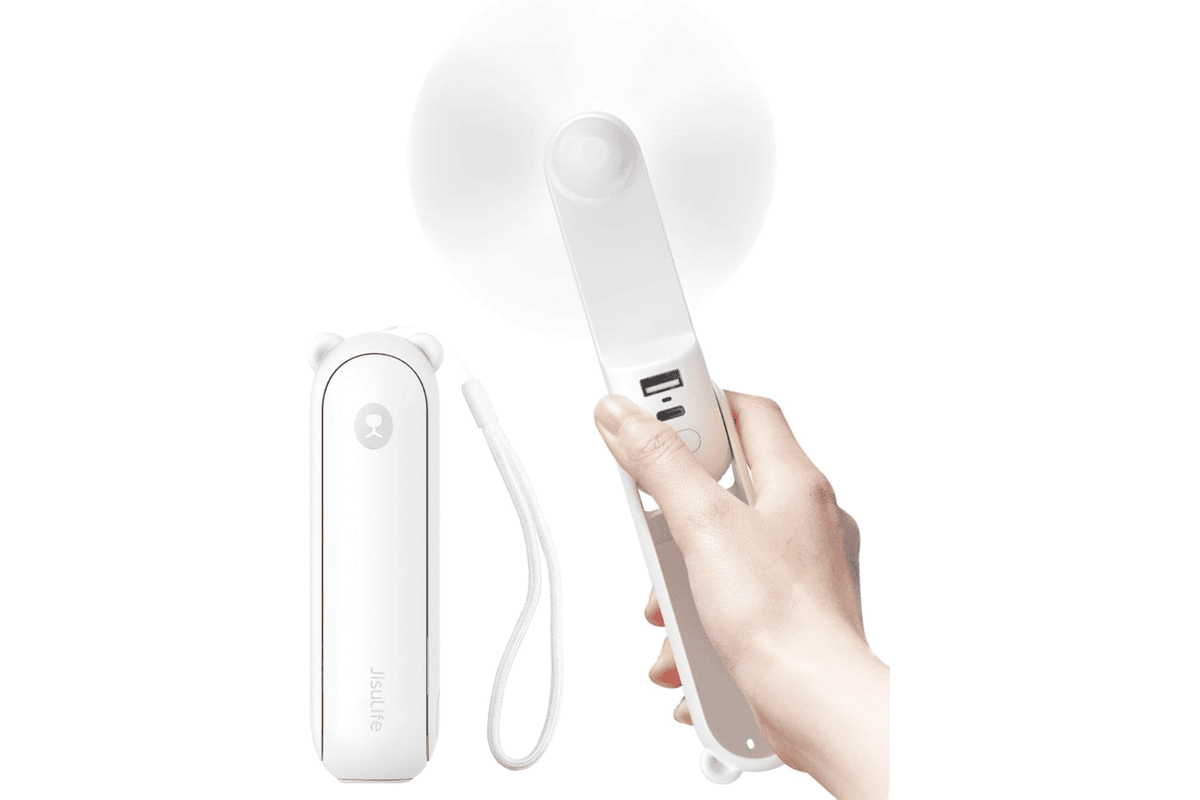 JISULIFE Ventilateur portatif 4500 mAh ventilateur de poche 17,84 € bon plan Amazon