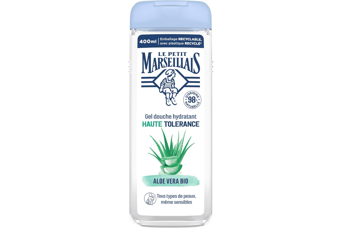 Le Petit Marseillais Gel douche hydratant Haute Tolérance Aloe Vera Bio gel douche bio 2,27 € bon plan Amazon