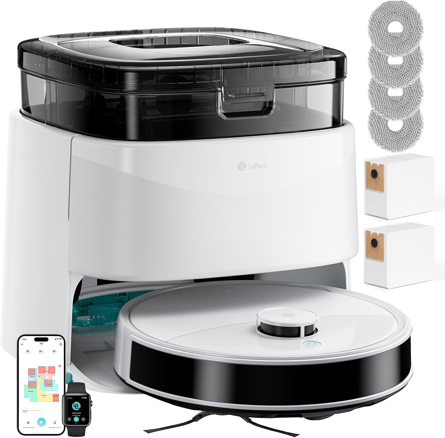 Bon plan Amazon Lefant M3 robot aspirateur laveur 12000 Pa station promo mai 2026