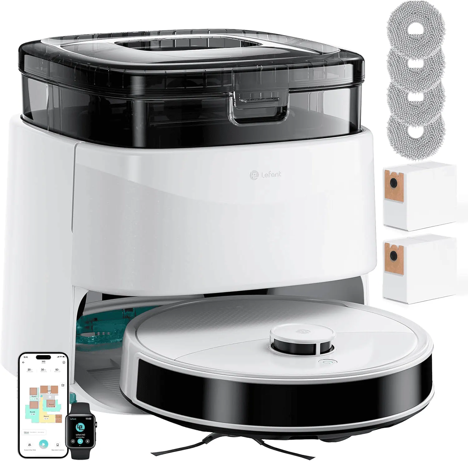 Bon plan Amazon Lefant M3 robot aspirateur laveur 12000 Pa station promo mai 2026