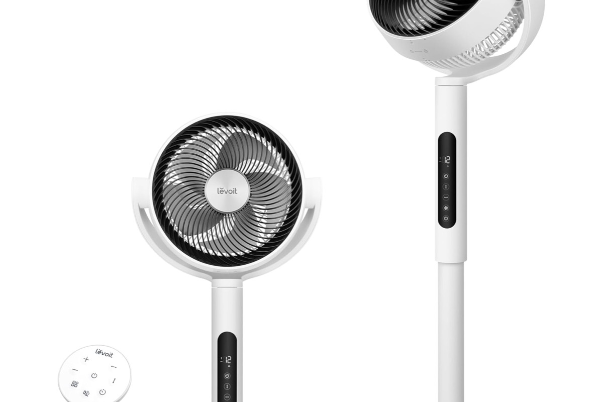 Bon plan Amazon LEVOIT ventilateur sur pied 20 dB silencieux 2465 m³/h 7,5 m/s télécommande oscillation 90°+120° 4 modes 12 vitesses minuterie 12h 108,28€ au lieu de 113,98€ été 2026
