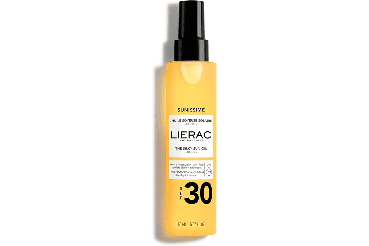 Lierac Sunissime Huile Soyeuse Solaire Corps Anti-Âge SPF30 150ml bon plan Amazon juin 2026 prix promo 11,62 euros