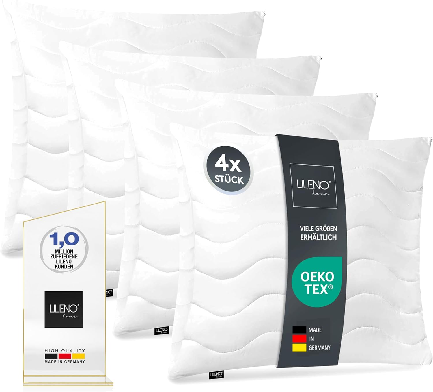 Bon plan Amazon LILENO Home lot 4 oreillers 40x40 cm canape lit promo mai 2026
