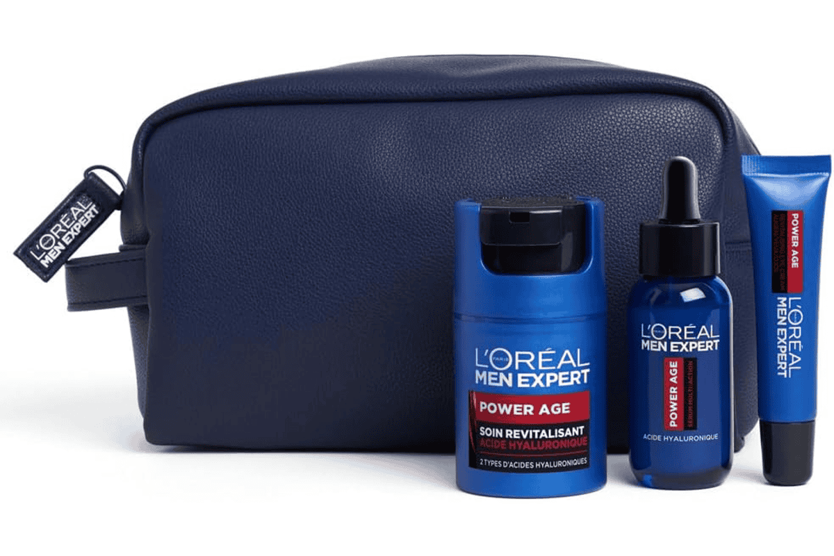 L'Oréal Men Expert Power Age Trousse Routine 3 Produits Acide Hyaluronique bon plan Amazon 34,67 euros
