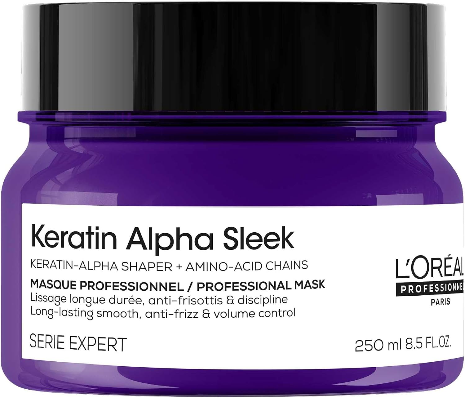 Pot L'Oréal Professionnel Keratin Alpha Sleek masque cheveux 250 ml