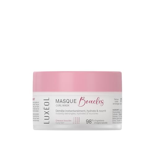 Pot du Masque Boucles Luxéol pour nourrir et hydrater les cheveux bouclés