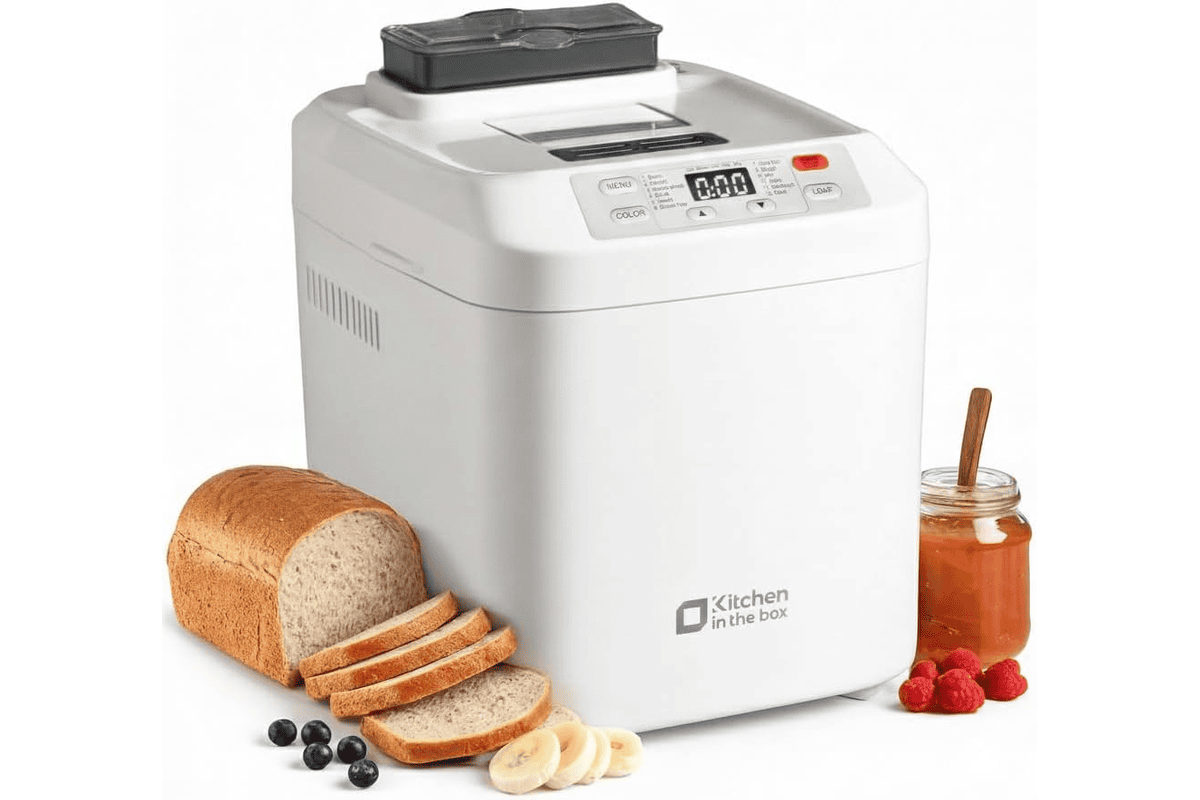 Machine à pain Kitchen in the box 12 programmes automatiques avec distributeur fruits et noix, cuisson 360°, idéale pour débutants