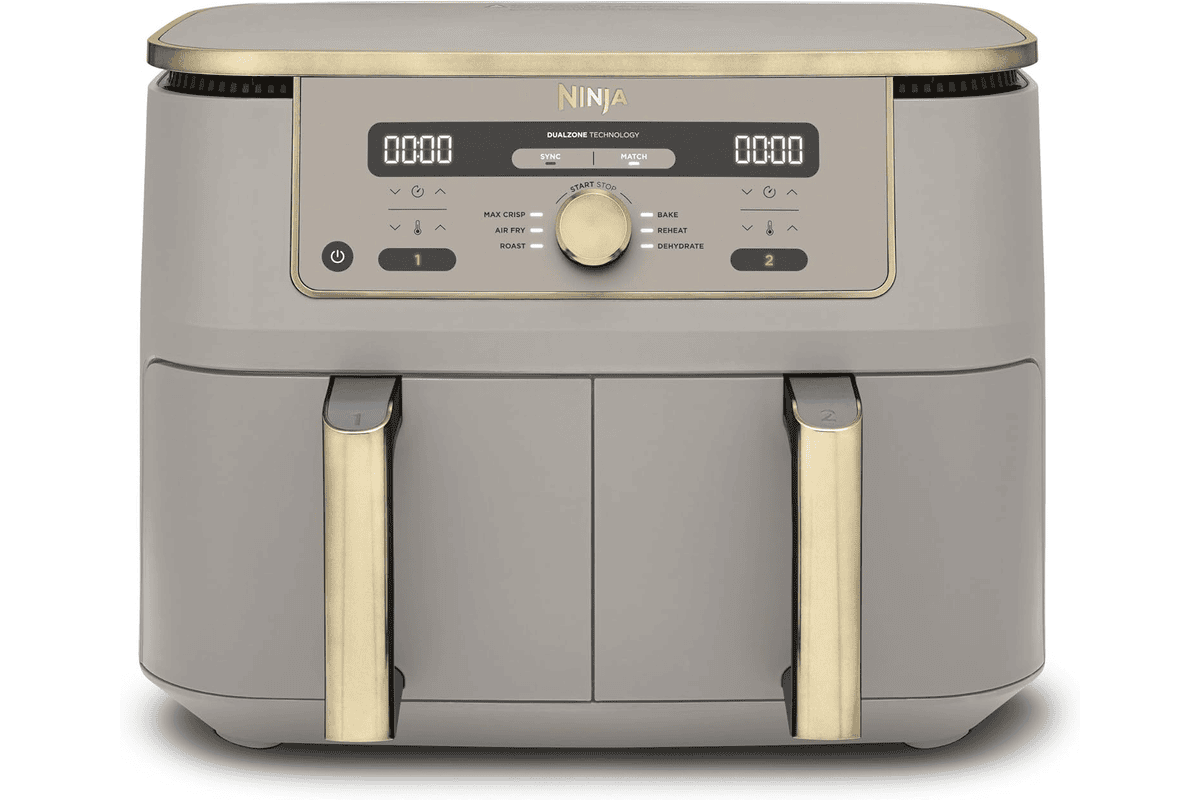 Ninja Air Fryer Dual Zone MAX numérique grande capacité 9,5 L sans huile avec fonctions Air Fry Croustillant max cuire au four rôtir et déshydrater