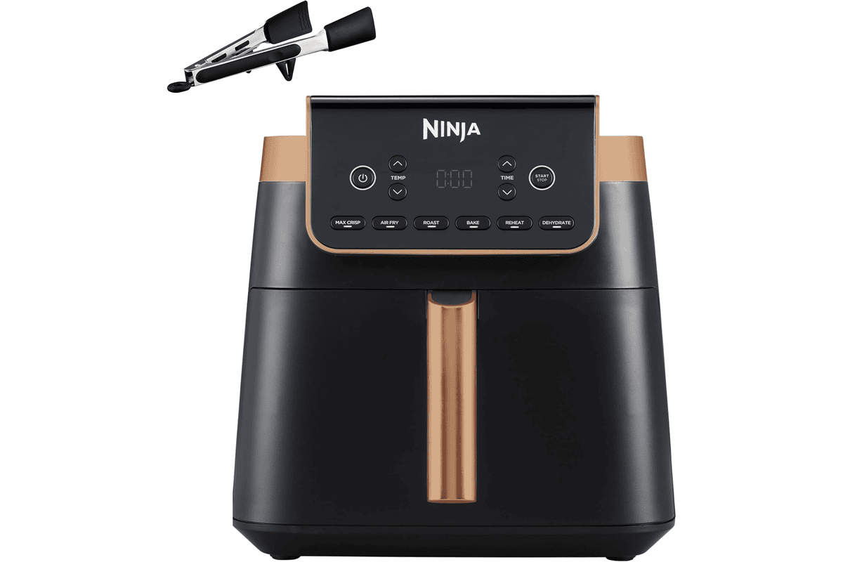 Ninja Air Fryer MAX PRO 6,2 L noire avec grand tiroir antiadhésif pour rôtir cuire frire sans huile panier compatible lave-vaisselle