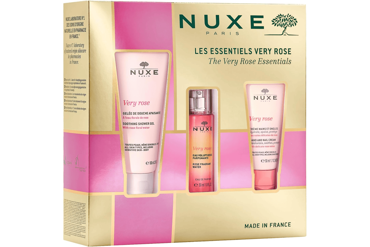 Nuxe The Very Rose Essentials coffret miniatures gamme rose hydratation éclat visage soin français