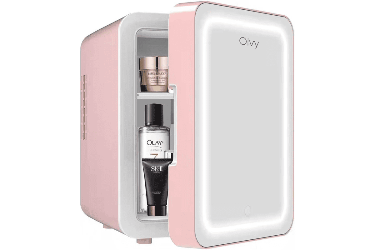 Olvy Réfrigérateur Cosmétique 4 Litres mini frigo portable avec miroir LED petit réfrigérateur soins peau skincare fridge rose 37,99 € Amazon