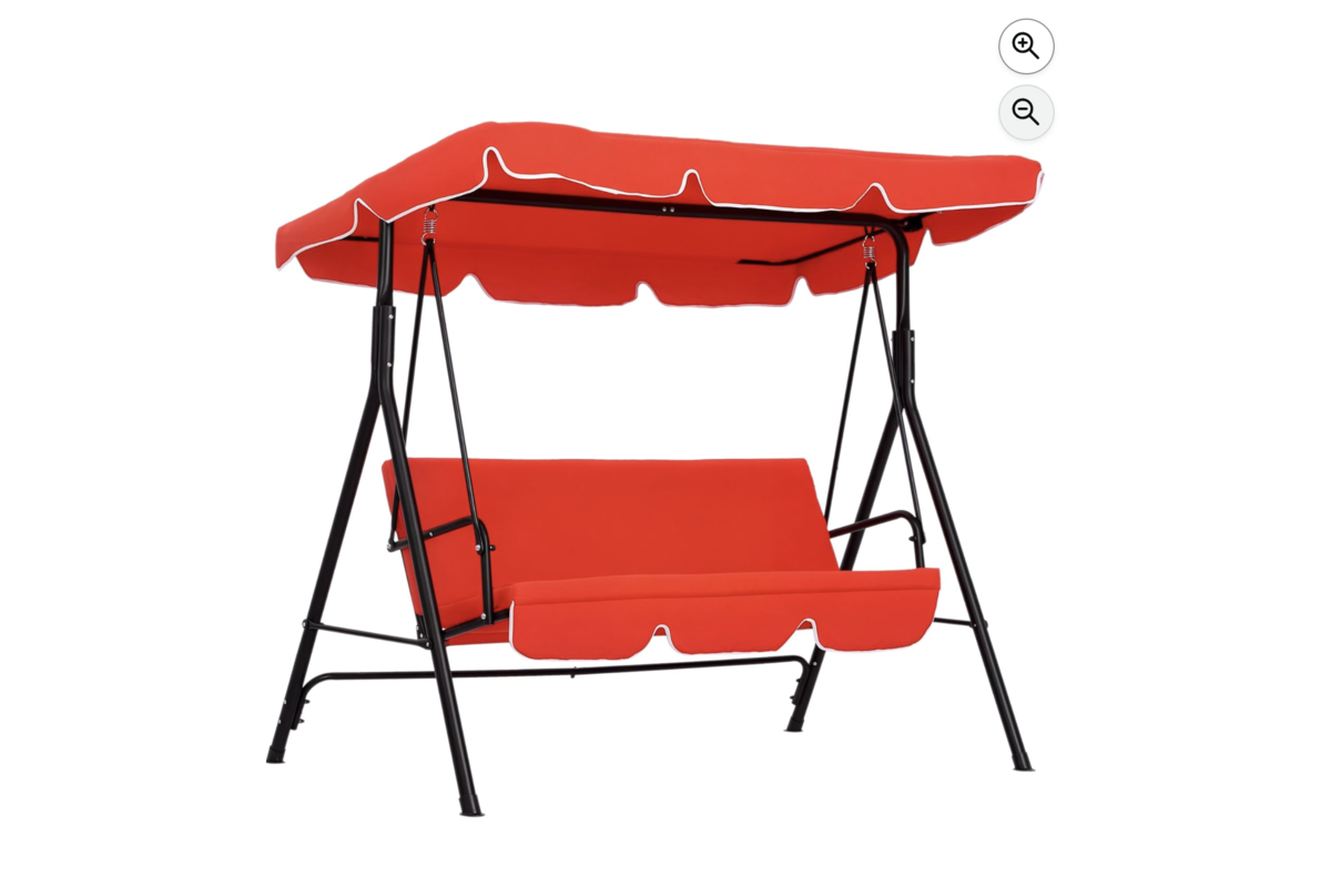 Outsunny Balancelle de Jardin 3 Places rouge toit inclinable coussins 71,90€ Amazon -31% Choix Amazon