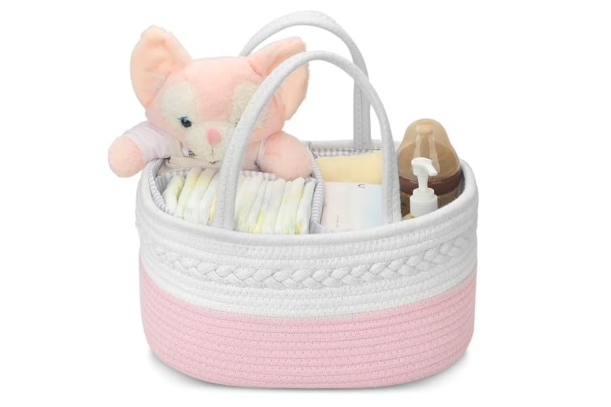 Panier de rangement bébé en coton (langer, couches) à 19,99 € sur Amazon (-33%)