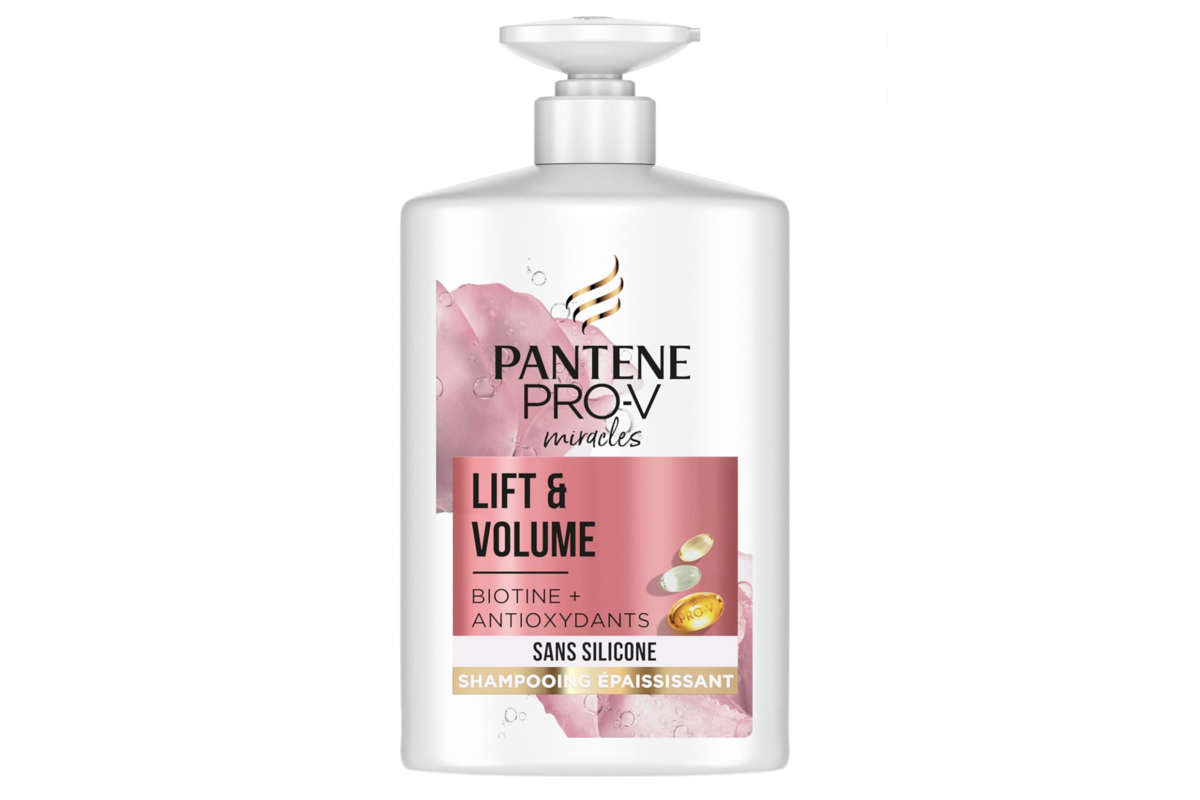Pantene Pro-V Miracles Lift & Volume shampoing épaississant biotine eau de rose 1L sans silicone cheveux fins Amazon French Week 11,88€