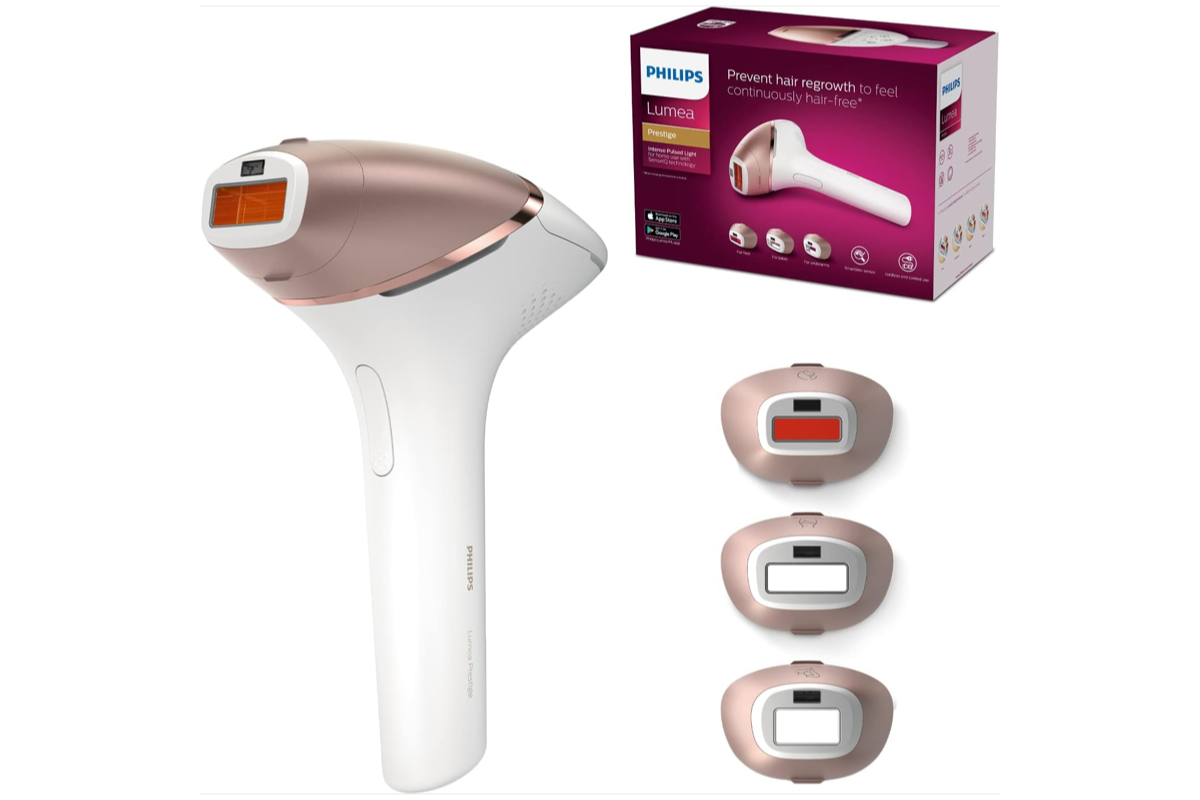 Bon plan Amazon Philips Lumea Prestige BRI956 epilateur lumiere pulsee 4 embouts corps visage maillot aisselles mai 2026