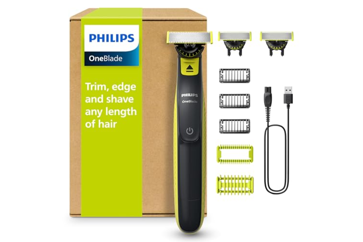 Bon plan Amazon Philips OneBlade 360 Authentic Barber QP2824 tondeuse rasoir homme 3 lames sabots kit corps mai 2026