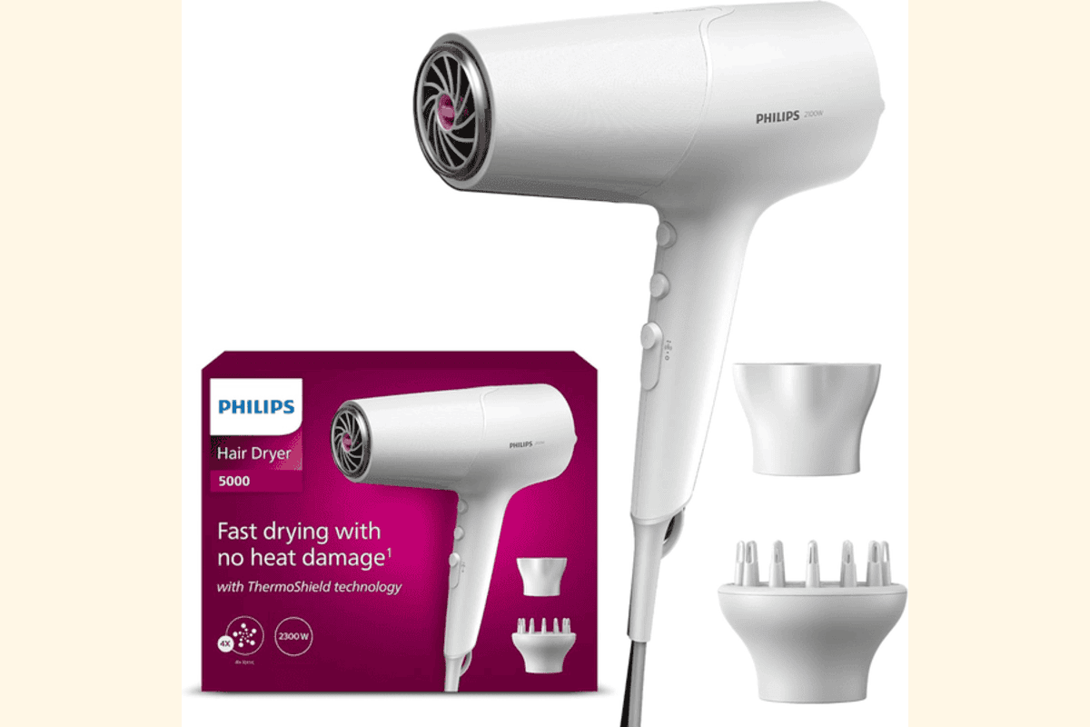 Philips 5000 Series Sèche-cheveux ThermoShield 2100W BHD500 bon plan Amazon juin 2026 prix promo 29,99 euros