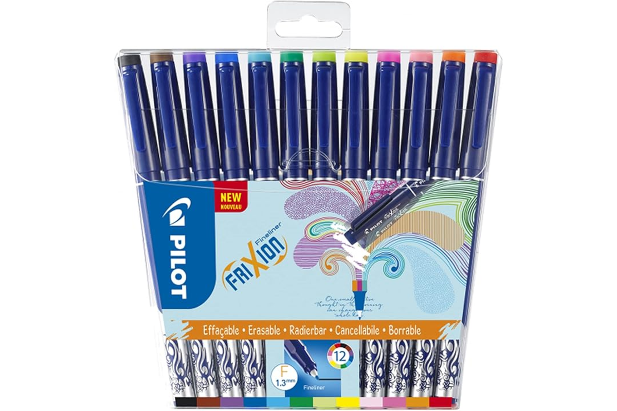 Pochette de 12 feutres effaçables Pilot FriXion Fineliner