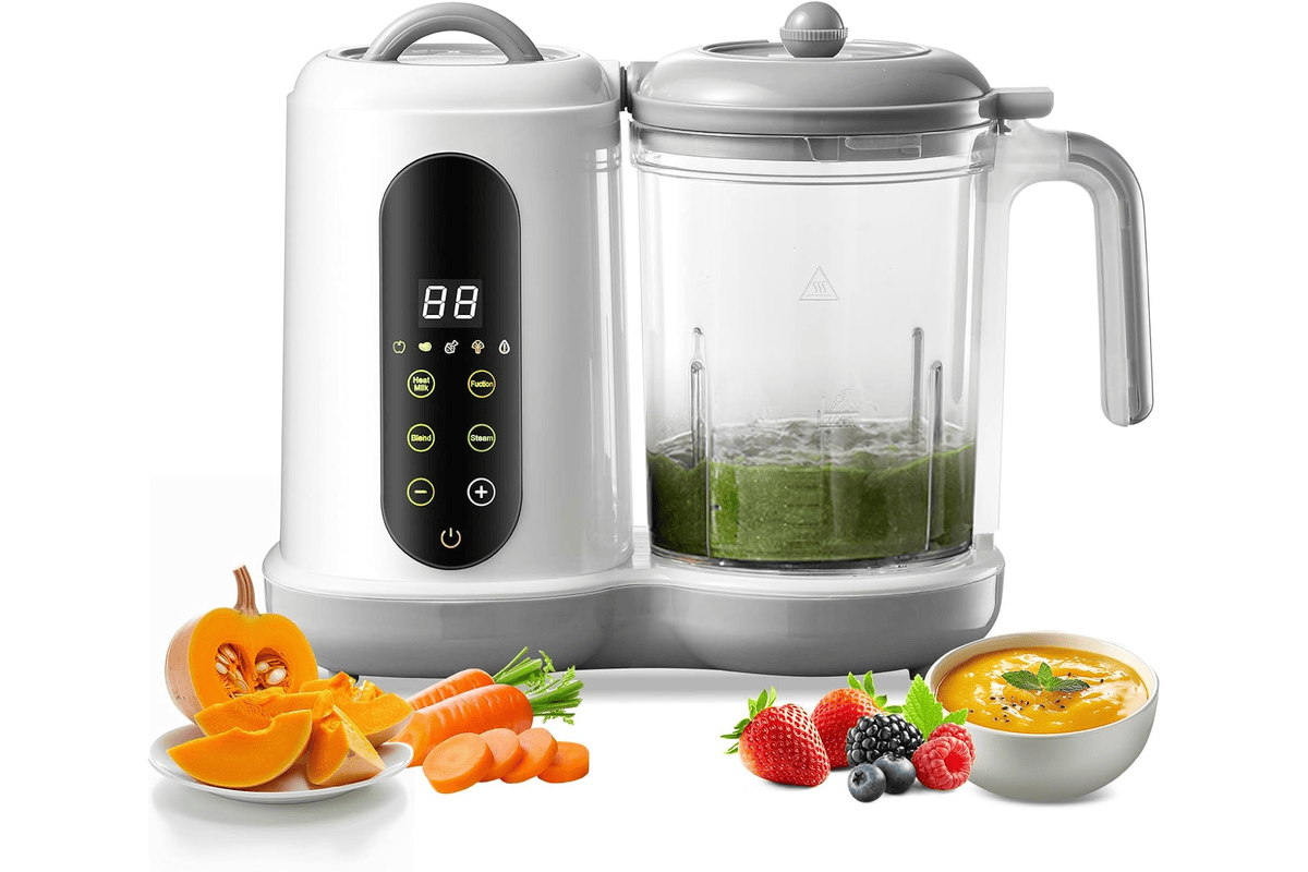 Robot Cuiseur Bébé Cuiseur Vapeur Mixeur 400 ml grande capacité petits pots bébé maison nettoyage automatique écran tactile réchauffe aliments 42,99 € Amazon