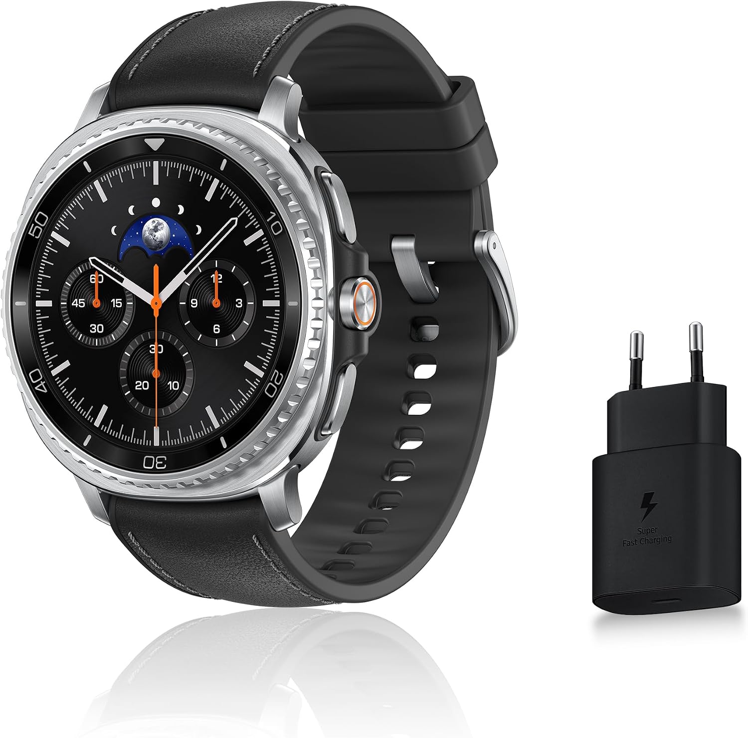 Samsung Galaxy Watch8 Classic Bluetooth 46 mm noire avec chargeur 25 W