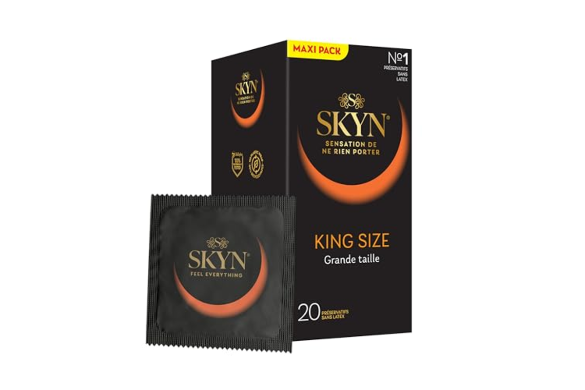SKYN King Size Large — lot 20 préservatifs sans latex bon plan Amazon mai 2026