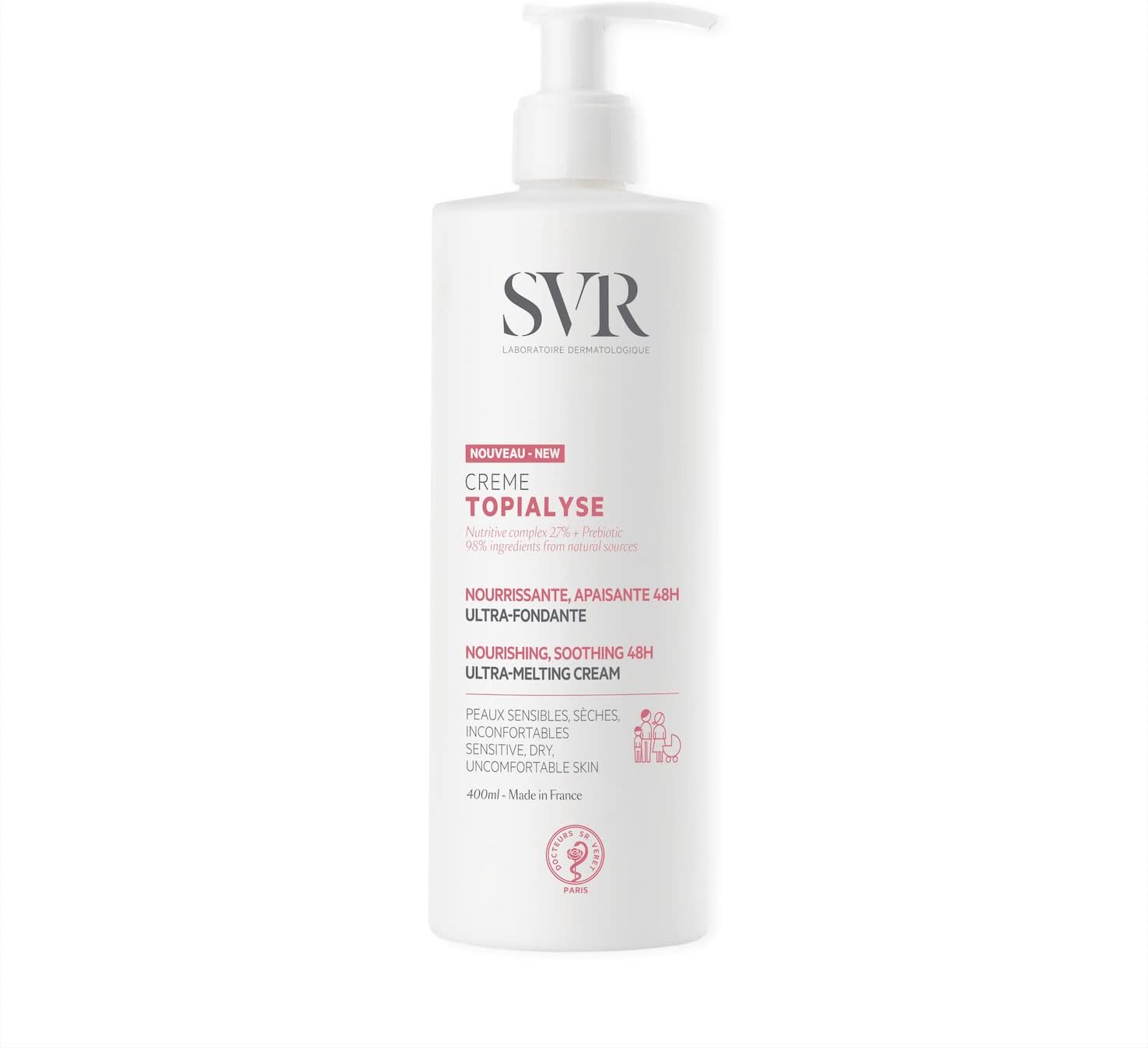Crème hydratante SVR Topialyse 400 ml en promotion sur Amazon