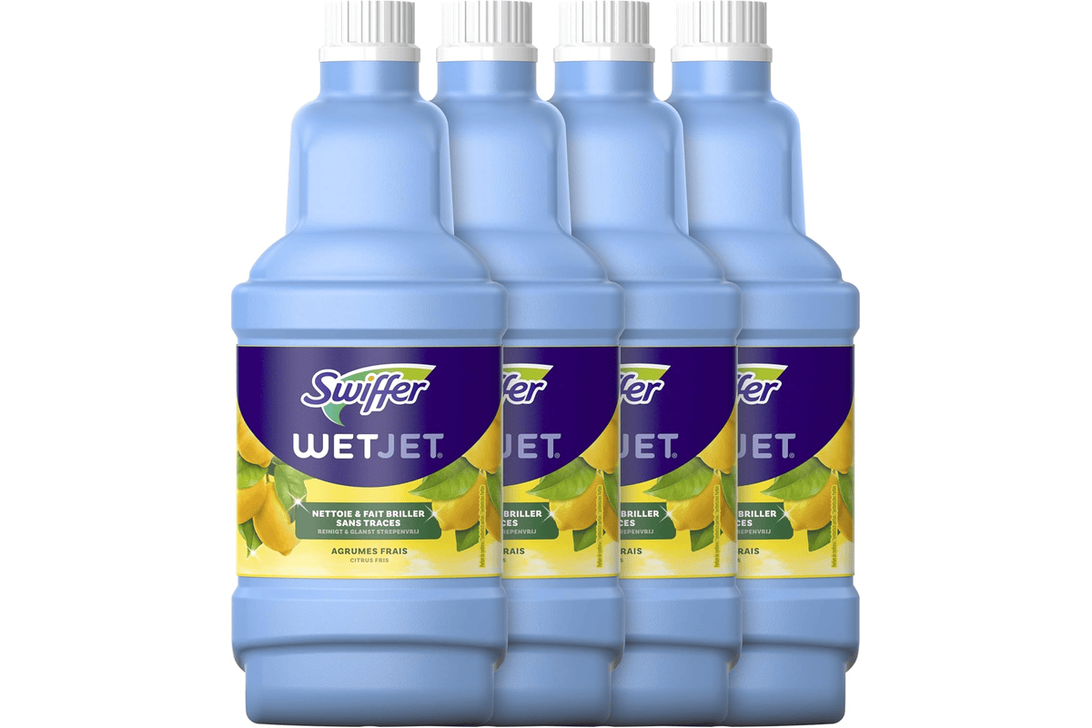 Swiffer WetJet Nettoyant Sol Agrumes Frais recharge nettoyant sol balai spray 14,40 € bon plan Amazon