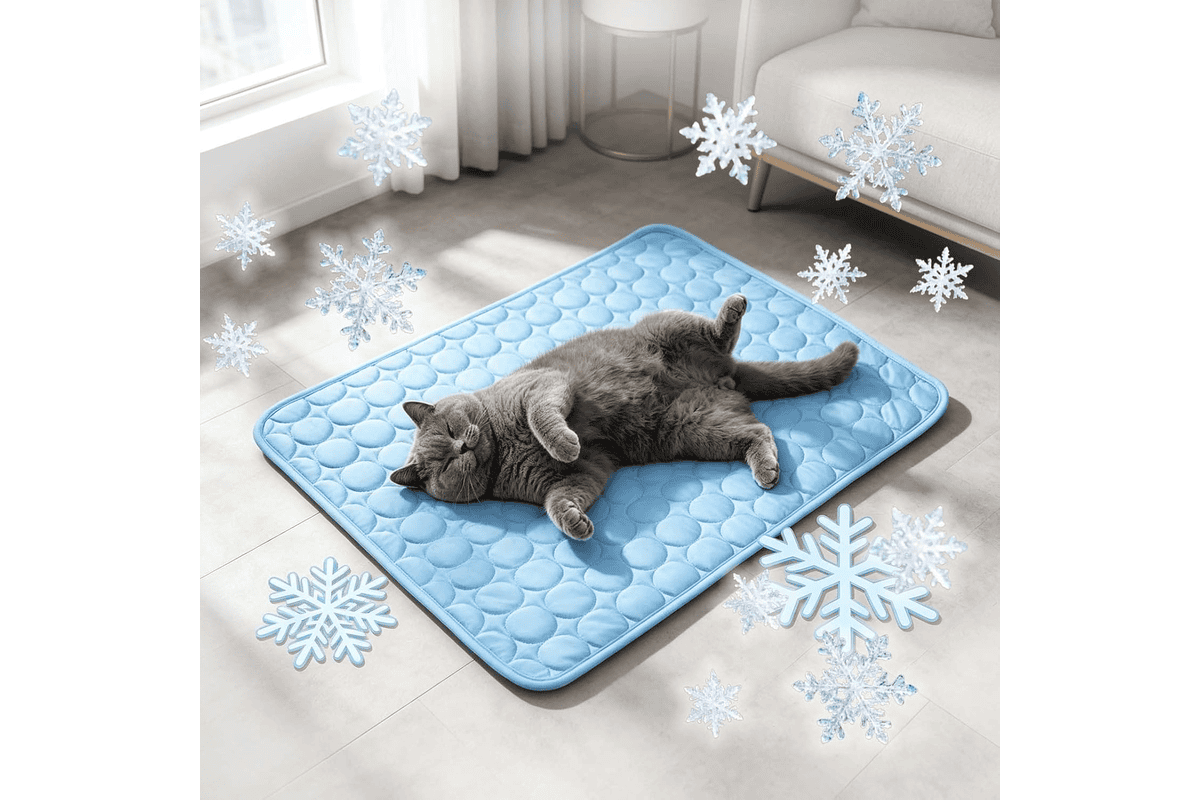 Tapis rafraîchissant chat chien portable lavable anti-morsures durable canicule animaux couverture réfrigérante