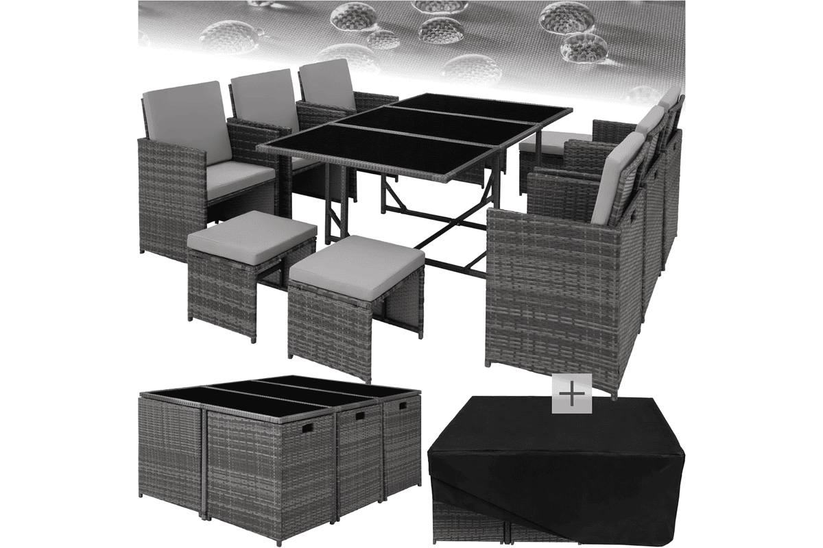 Lot de 2 chaises longues tectake ergonomiques à balancement doux 62x146x92 cm avec revêtement respirant et hydrofuge pour jardin extérieur