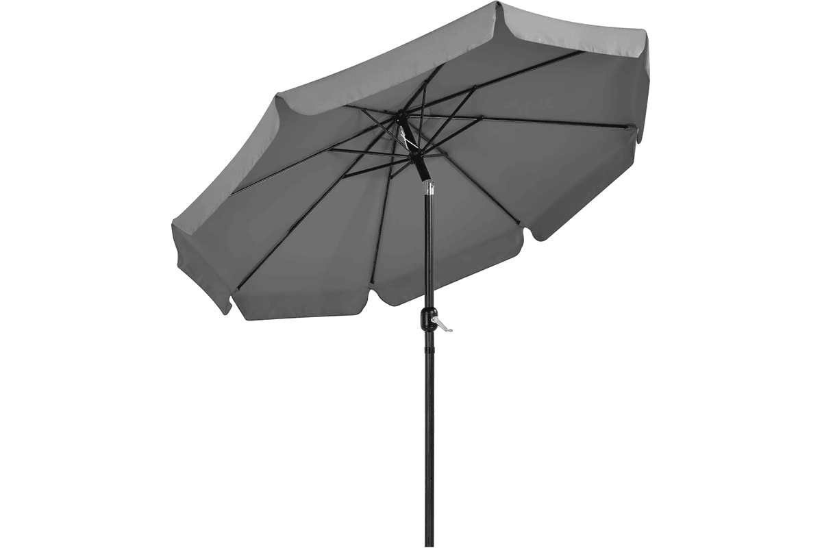 Ensemble tectake 2 chaises longues bain de soleil avec table en aluminium et résine tressée marron nature, housses de protection incluses