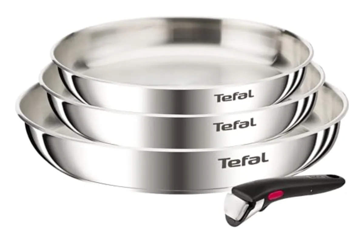 Casseroles empilables en inox avec poignée amovible