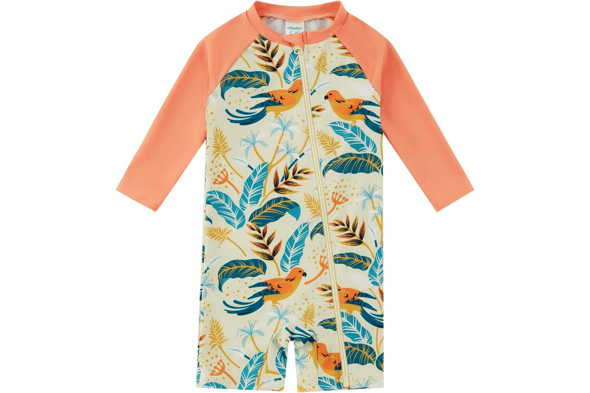 Bon plan Amazon upandfast Maillot de Bain Bébé unisexe avec zip protection solaire UPF 50 plus facile à enfiler motifs oiseau 6-9 mois 17,59 euros au lieu de 21,99 euros mai 2026