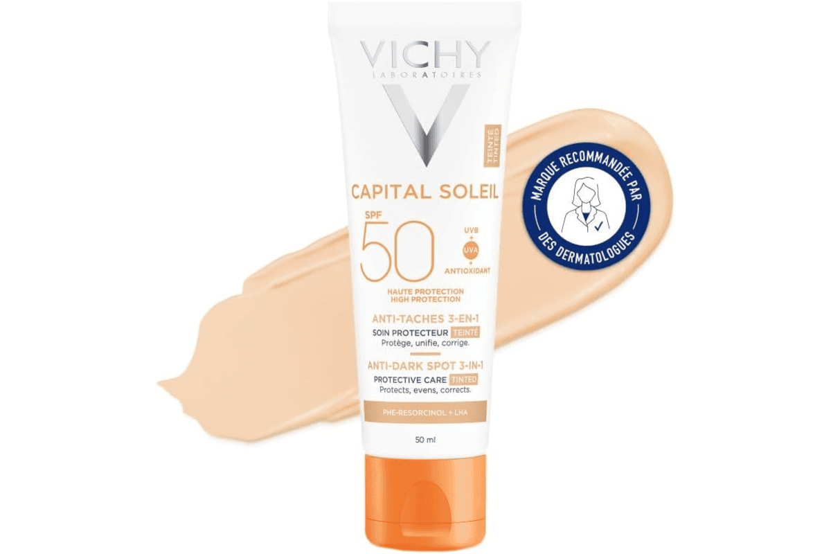 Vichy Capital Soleil crème solaire teintée SPF50 anti-taches 3-en-1 bon plan Amazon 11,25 €
