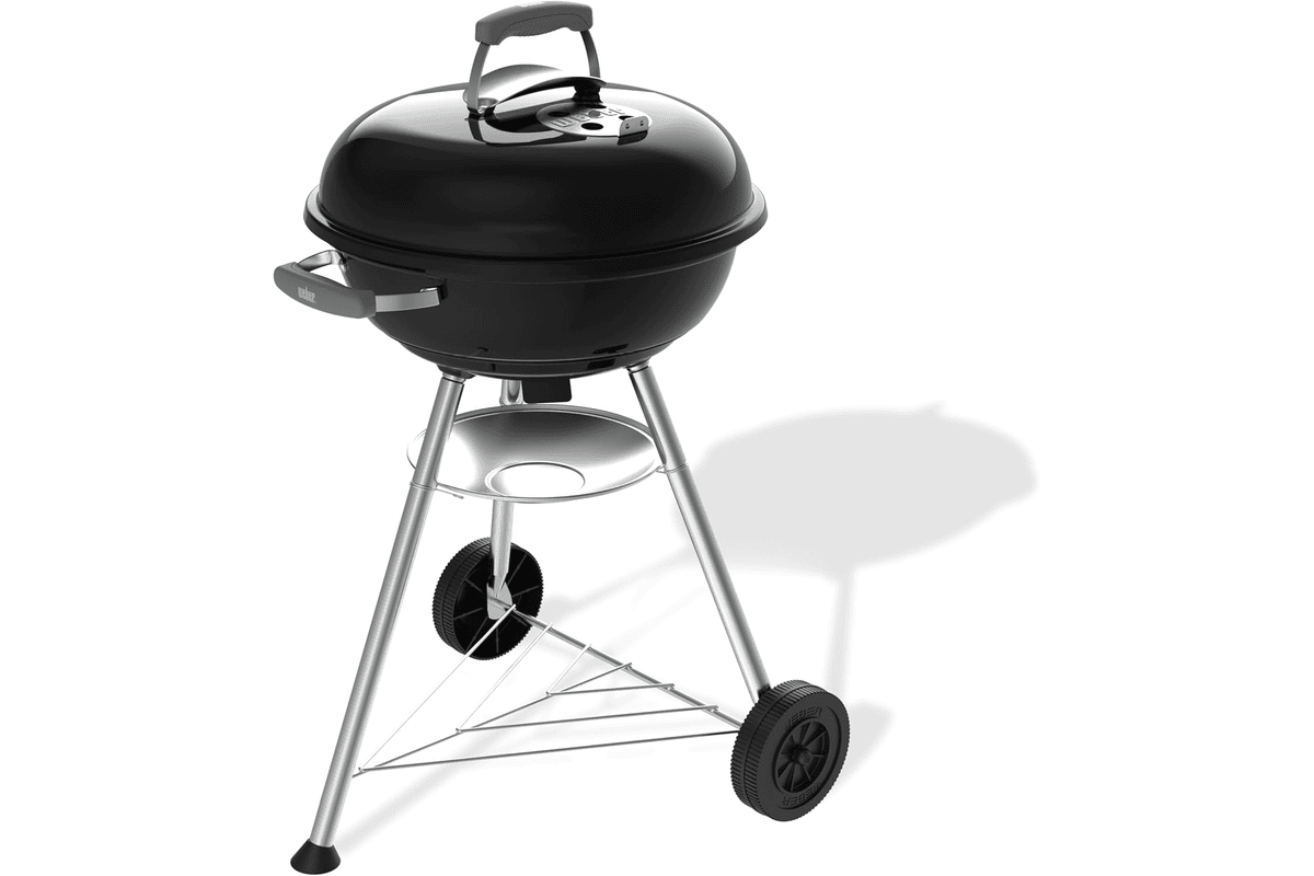 Weber Compact Kettle barbecue charbon 47 cm support roues classique finition émaillée résistante rouille thermomètre récupérateur cendres surface cuisson 1548 cm² noir 76,90 € Amazon