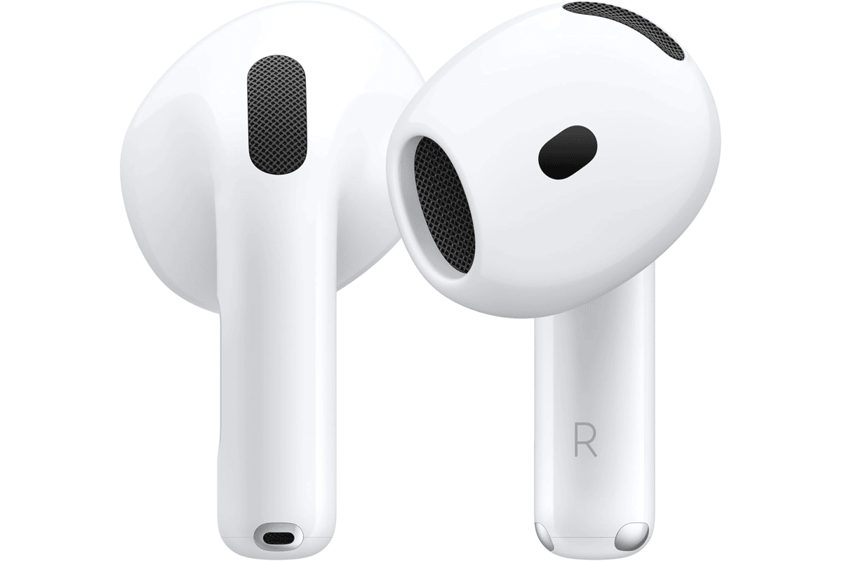 Apple AirPods 4 ecouteurs Bluetooth reduction active bruit ANC son immersif puce H2 audio adaptatif iOS iPhone iPad Mac iCloud