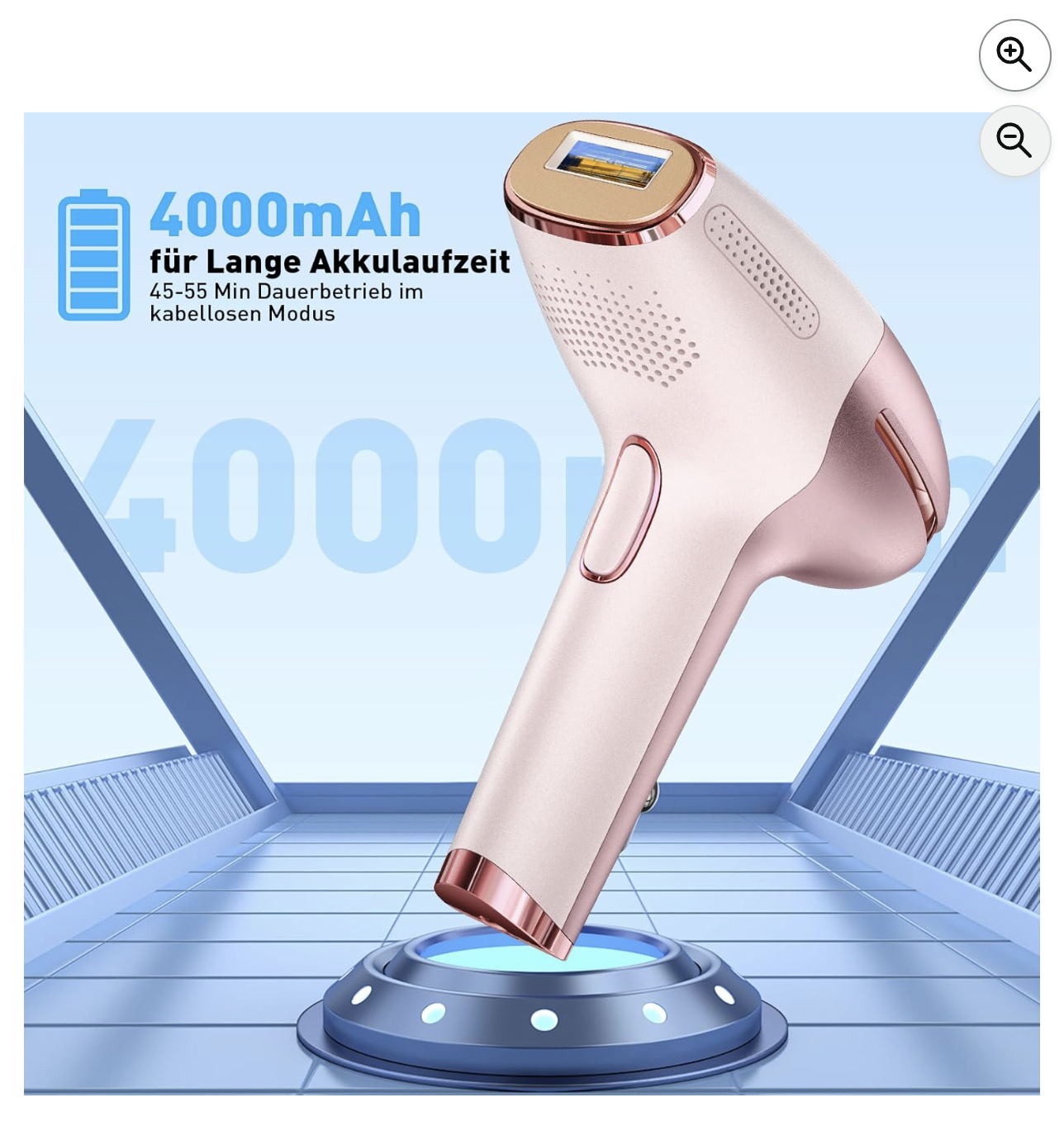 Asonine IPL : autonomie 4000 mAh sans fil pour plus de confort