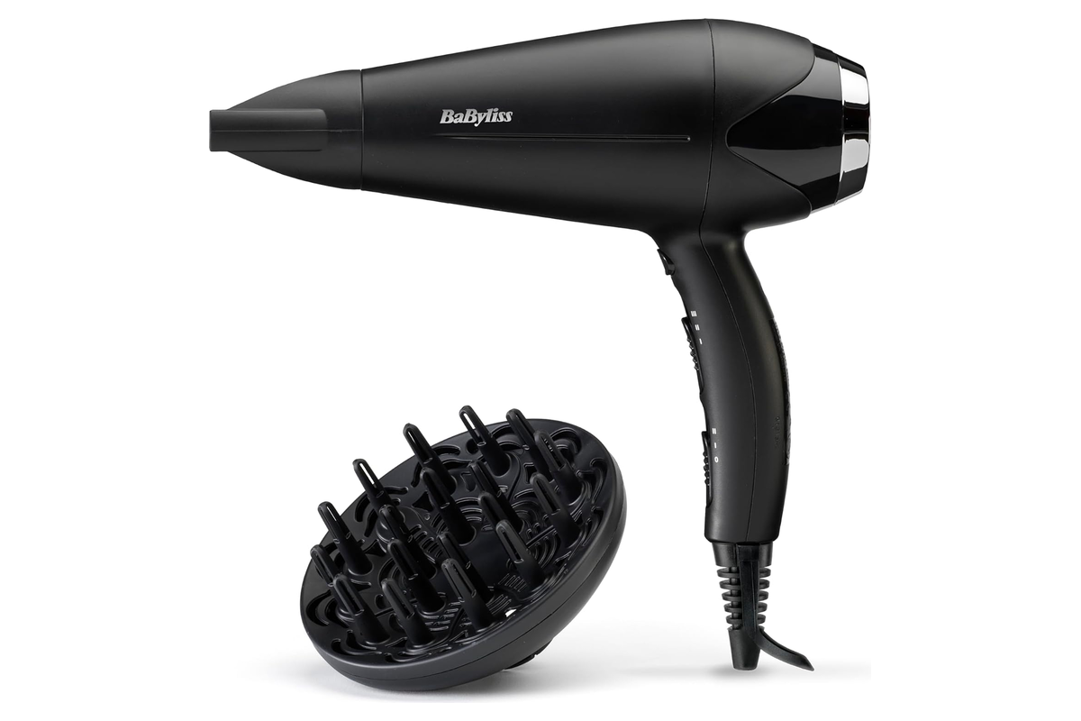 Sèche-cheveux BaByliss Turbo Smooth D572DE noir avec son diffuseur large