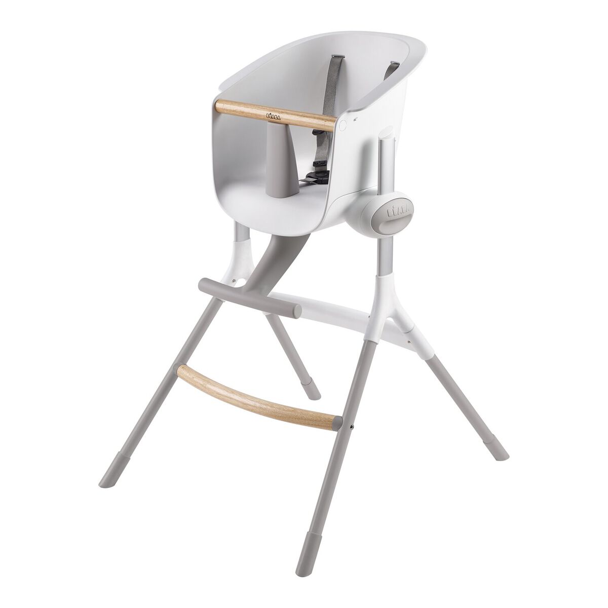 Chaise haute évolutive Béaba Up and Down blanc et gris