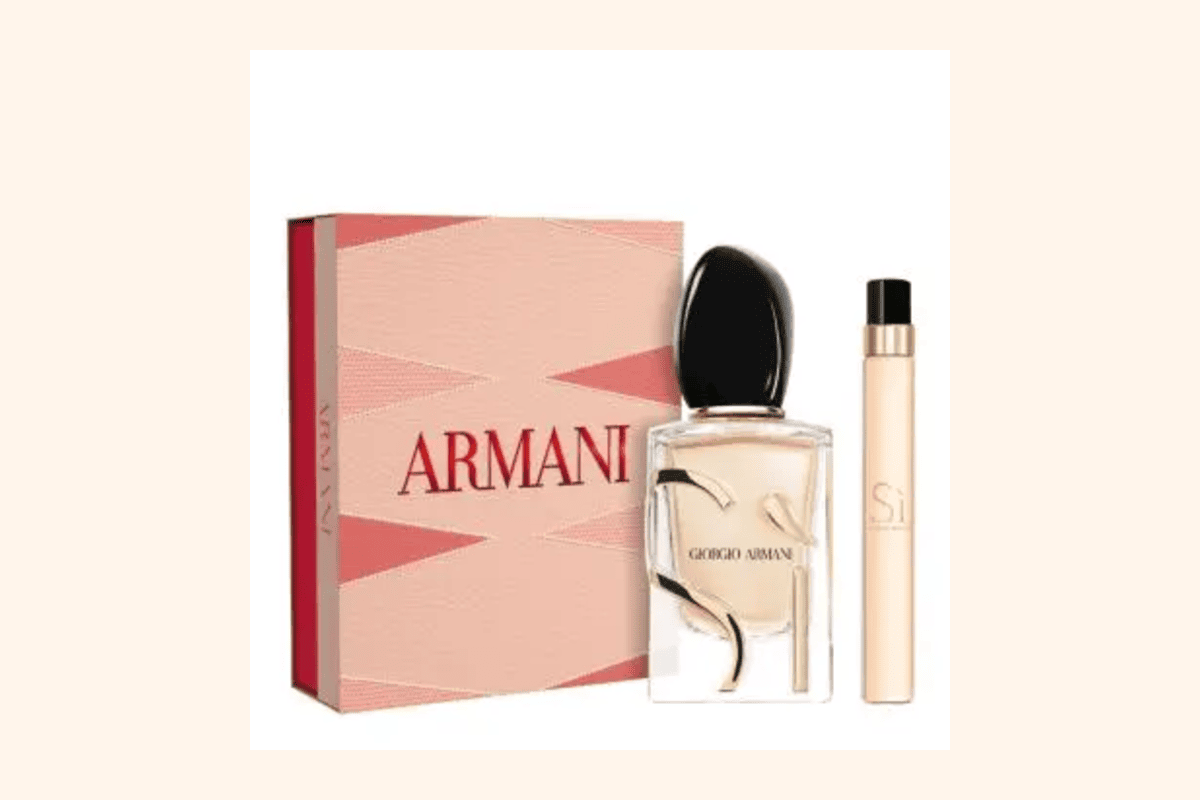 Giorgio Armani Sì coffret cadeau eau de parfum 50 ml format voyage 10 ml édition limitée backgammon packaging sans plastique Beauty Success 99,38 euros au lieu de 132,50 euros