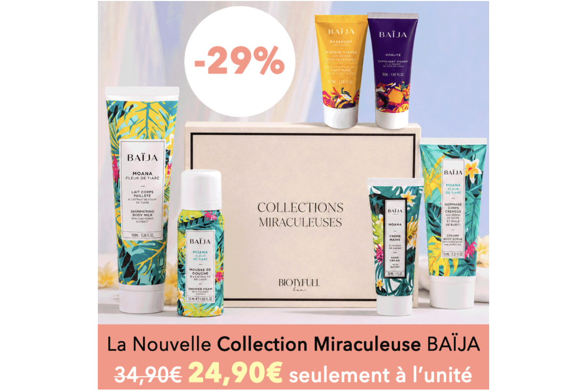 Biotyfull Box BAIJA collection miraculeuse 6 soins format vente avant-premiere mai 2026