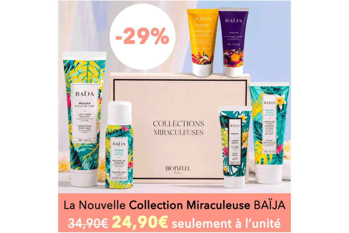 Biotyfull Box BAIJA collection miraculeuse 6 soins format vente avant-premiere mai 2026