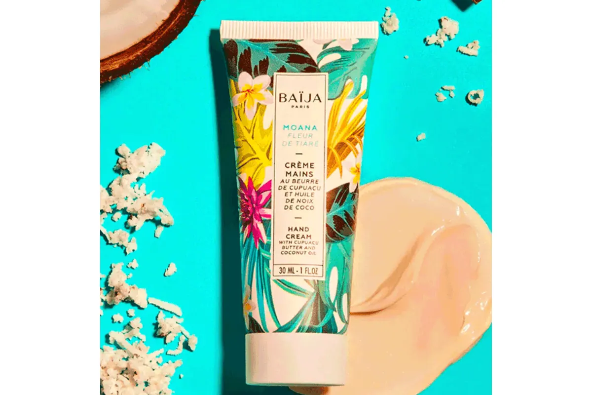 Crème mains BAÏJA MOANA fleur de tiaré au beurre de cupuaçu et huile de coco 30ml
