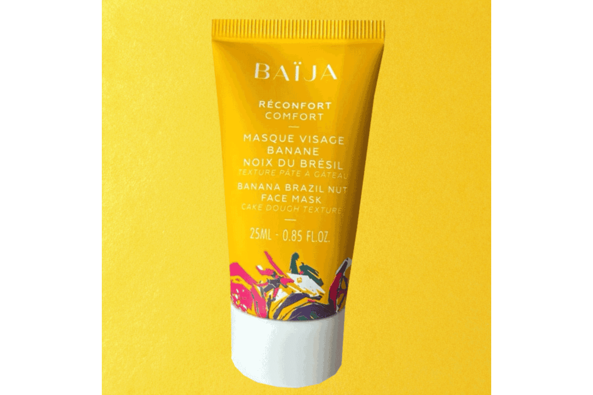 Masque visage BAÏJA Réconfort banane et noix du Brésil texture fondante