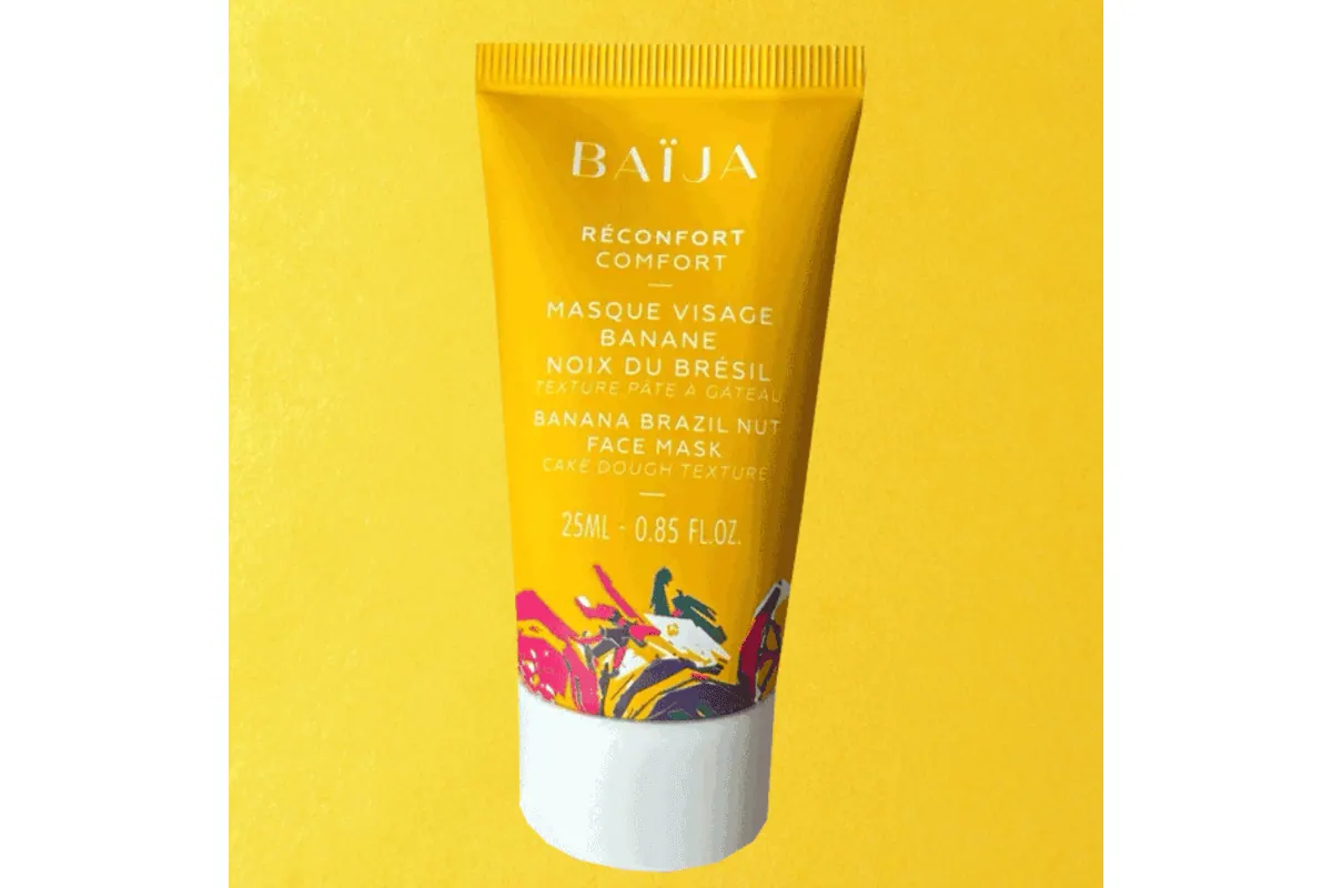 Masque visage BAÏJA Réconfort banane et noix du Brésil texture fondante