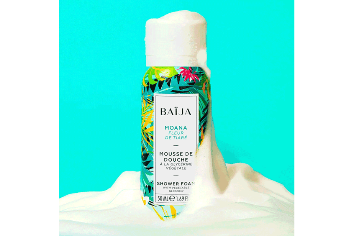 Mousse de douche BAÏJA MOANA fleur de tiaré à la glycérine végétale 50ml