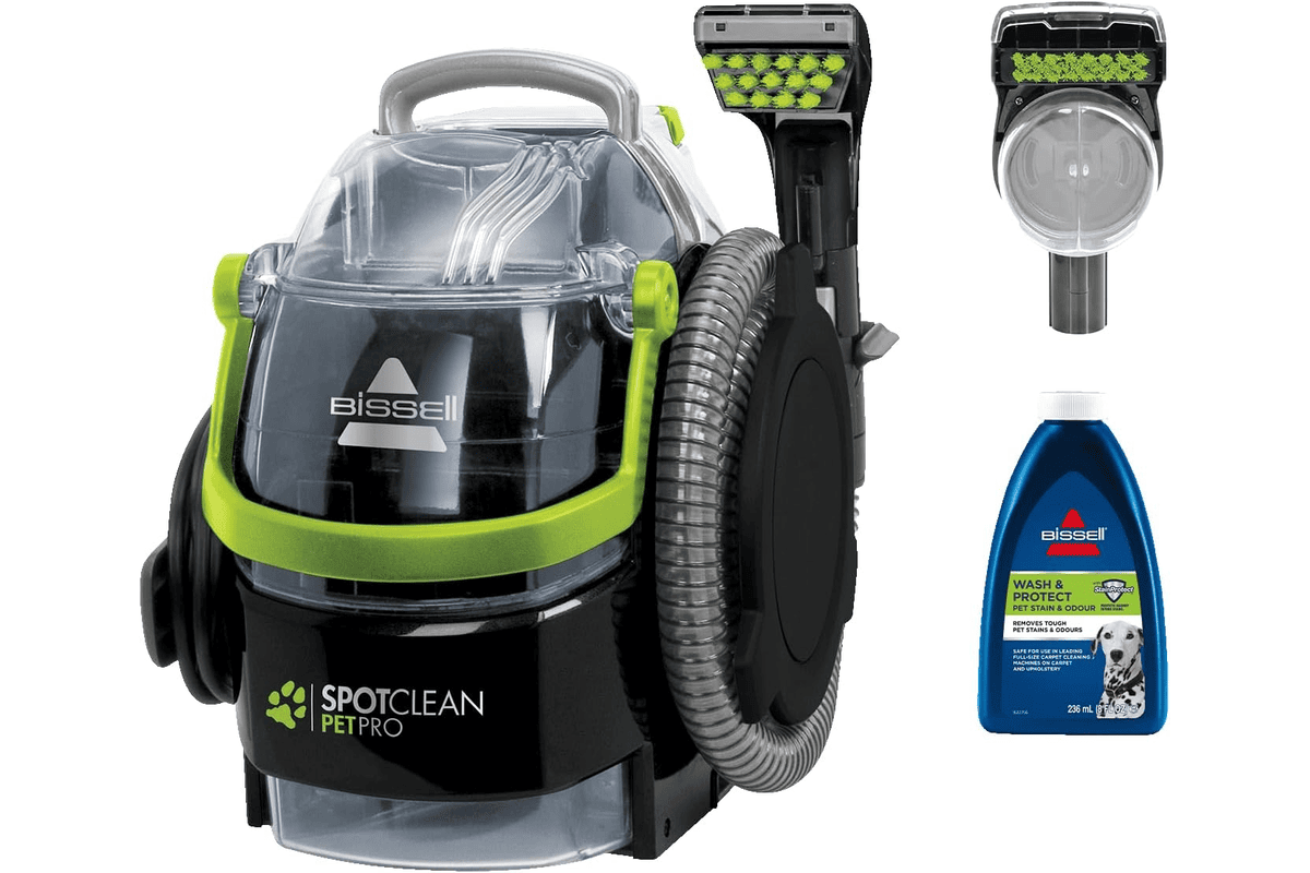 Bissell SpotClean Pet Pro shampouineuse canape tapis fauteuil voiture animaux compagnie taches poils odeurs detacheur portable